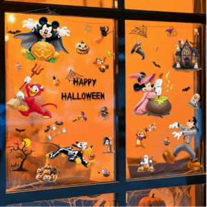 Mickey Halloween Raamstickers gemaakt van hoogwaardig vinyl