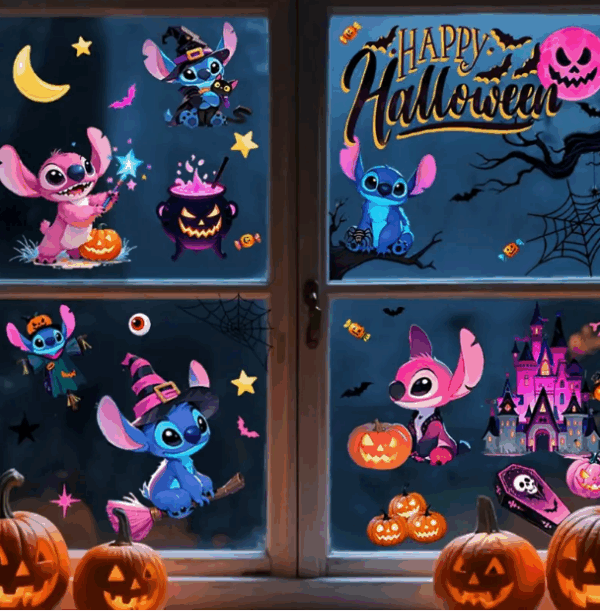 Stitch Halloween Raamstickers