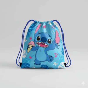 Stitch met ijsje gymtas blauw