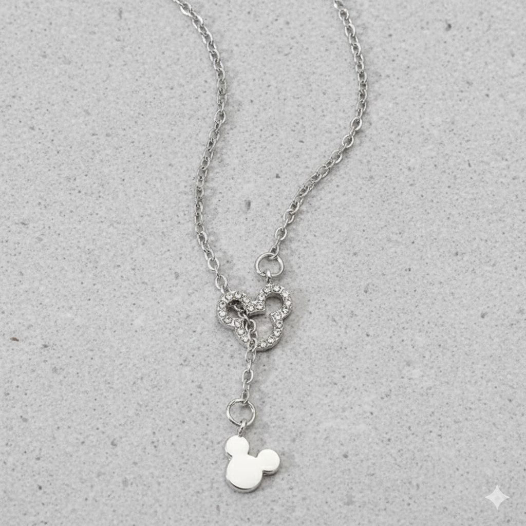 Mickey Mouse stainless steel lasso ketting
