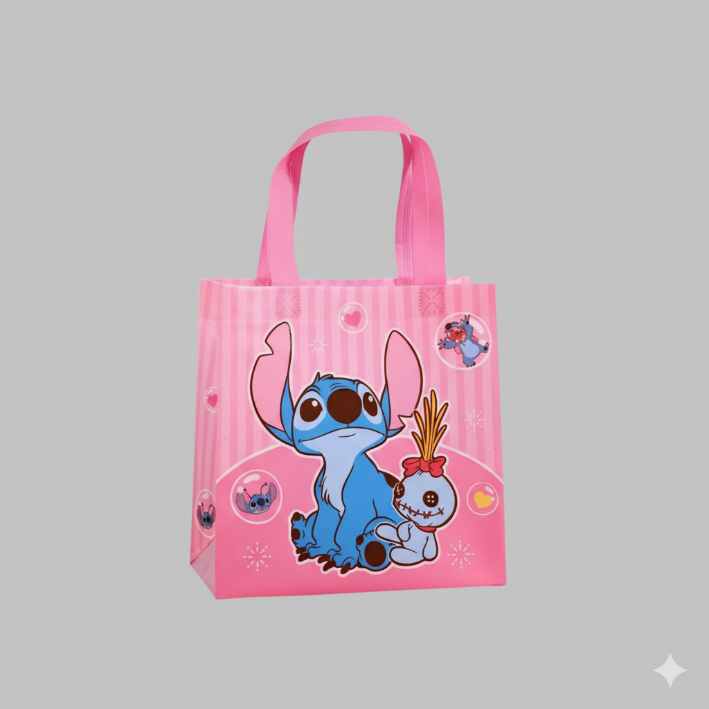 Stitch mini shopper roze