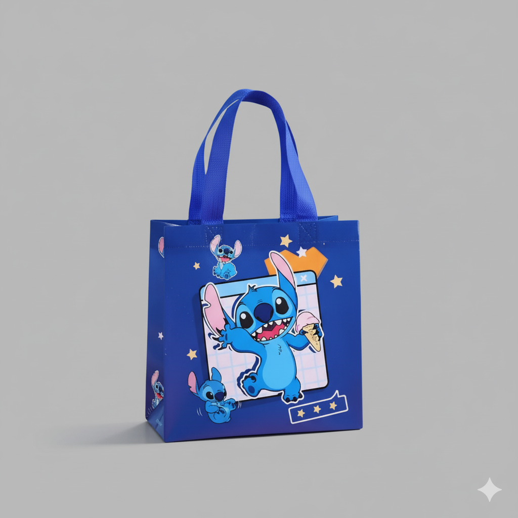 Stitch mini shopper blauw